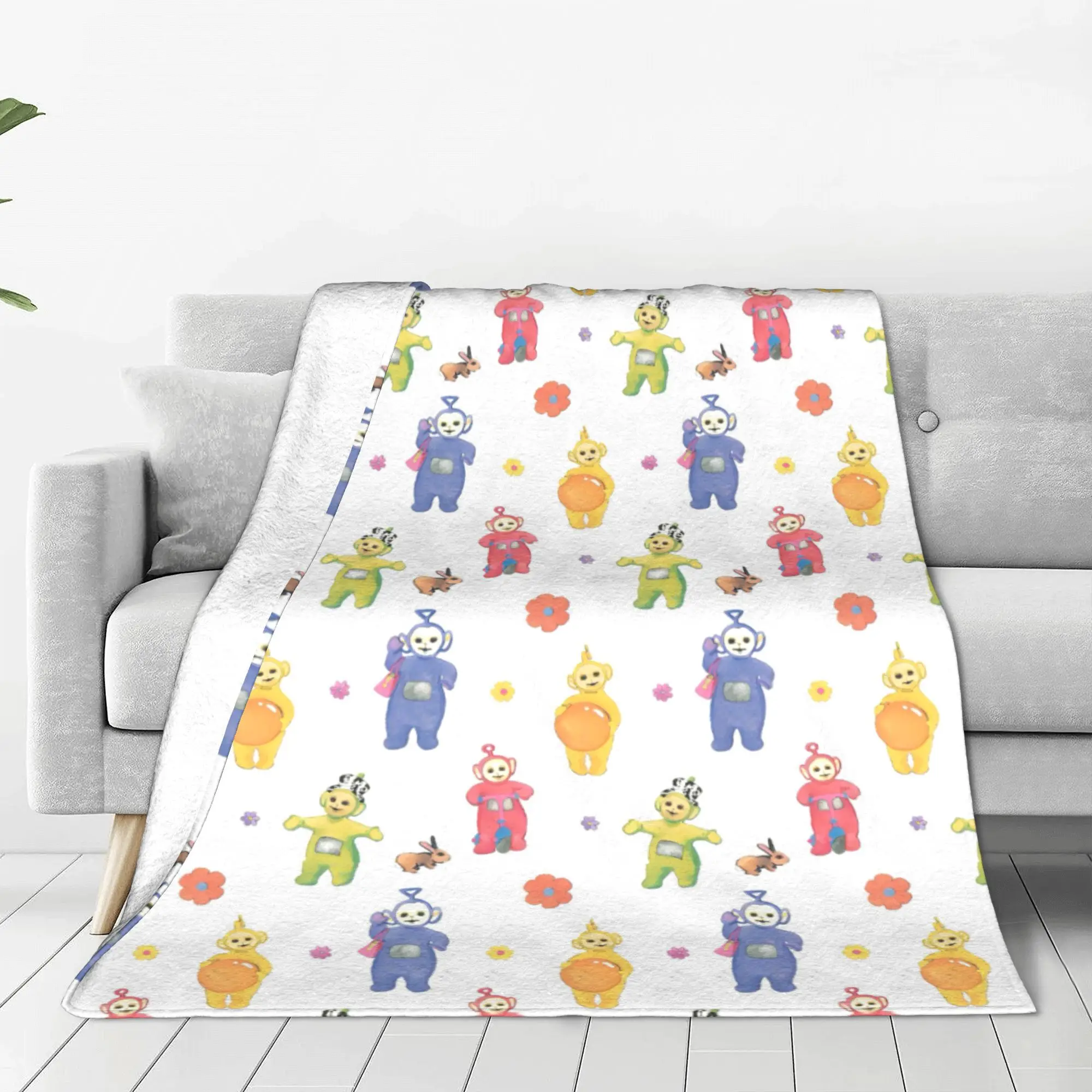 Плюшевое одеяло The-teletbies ubtinky Winky Laa-Laa из кораллового флиса милые Мультяшные одеяла