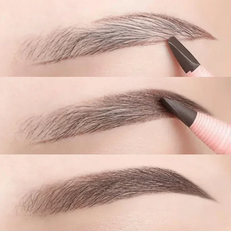 Микроблейдинг карандаш для бровей черный коричневый водостойкий контур форма