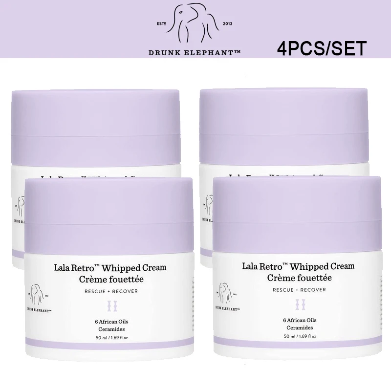 

4PCS Смешивание крема для ухода за кожей Увлажняющее масло Питание Maquillaje Пьяный слон Lara Ретро Смешивание крема 50 мл