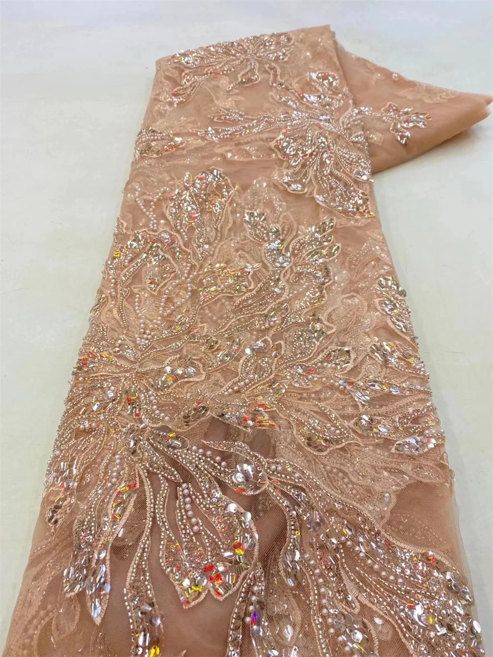 Высококачественная французская кружевная ткань для свадебных платьев и одежды