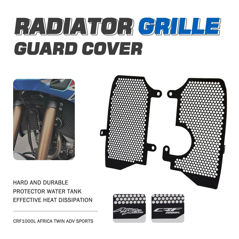 

For Honda CRF1000L Africa Twin CRF 1000 L Adventure Sports 2016 2017 2018 2019 Motorcycle Radiator Grille Guard Cover Protection