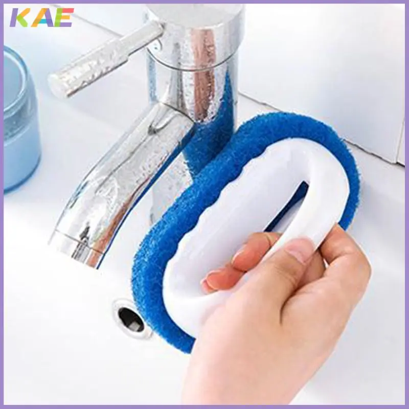 

Durable Multi-function Cleaning Brush remove stubborn stains Sponge Brush Floor Tile kitchen Cleaning Tools Scrub Plastic Handle