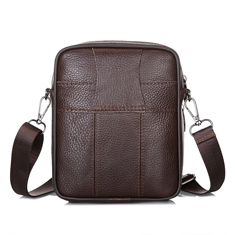 Free Custom Letters New Genuine Leather Small Bag Men's Crossbody Bag Top Layer Cowhide Shoulder Bag Waist Bag Mobile Phone