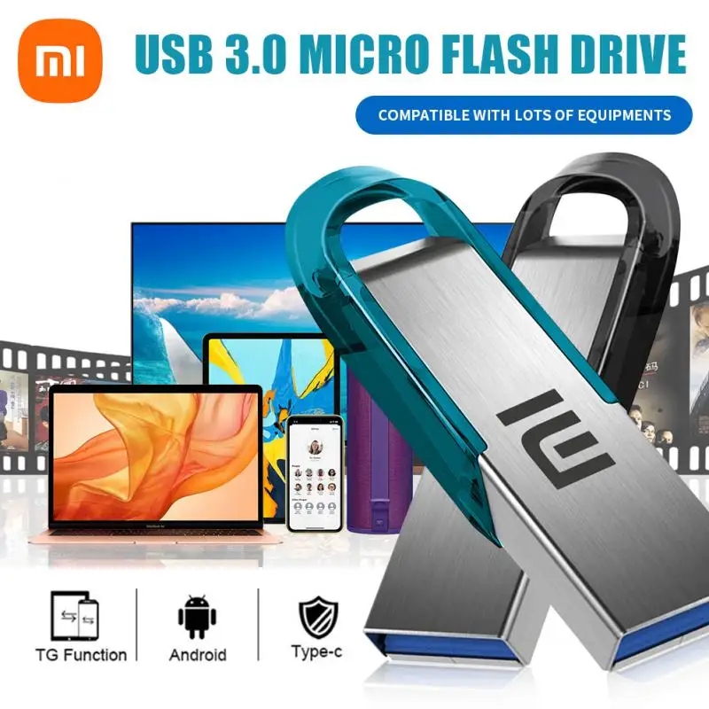 XIAOMI Металлический USB-накопитель емкостью 2 ТБ USB 3.0 Высокоскоростная передача