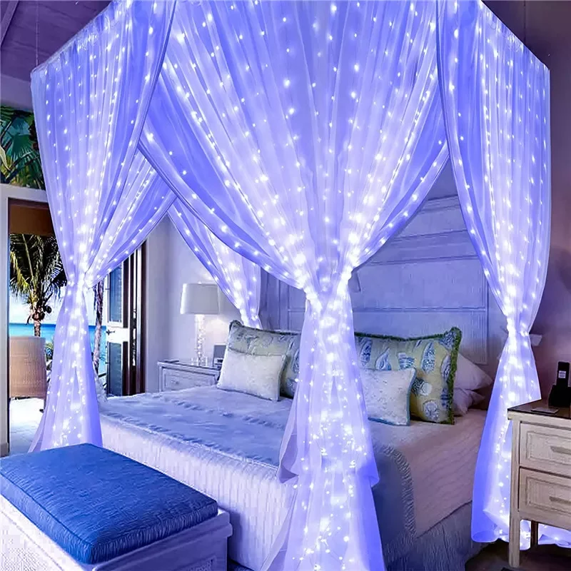 

Christmas Lights LED Curtain Icicle String Light Garland Fairy Light Christmas Weeding Party Home Decorative Xmas Gifts