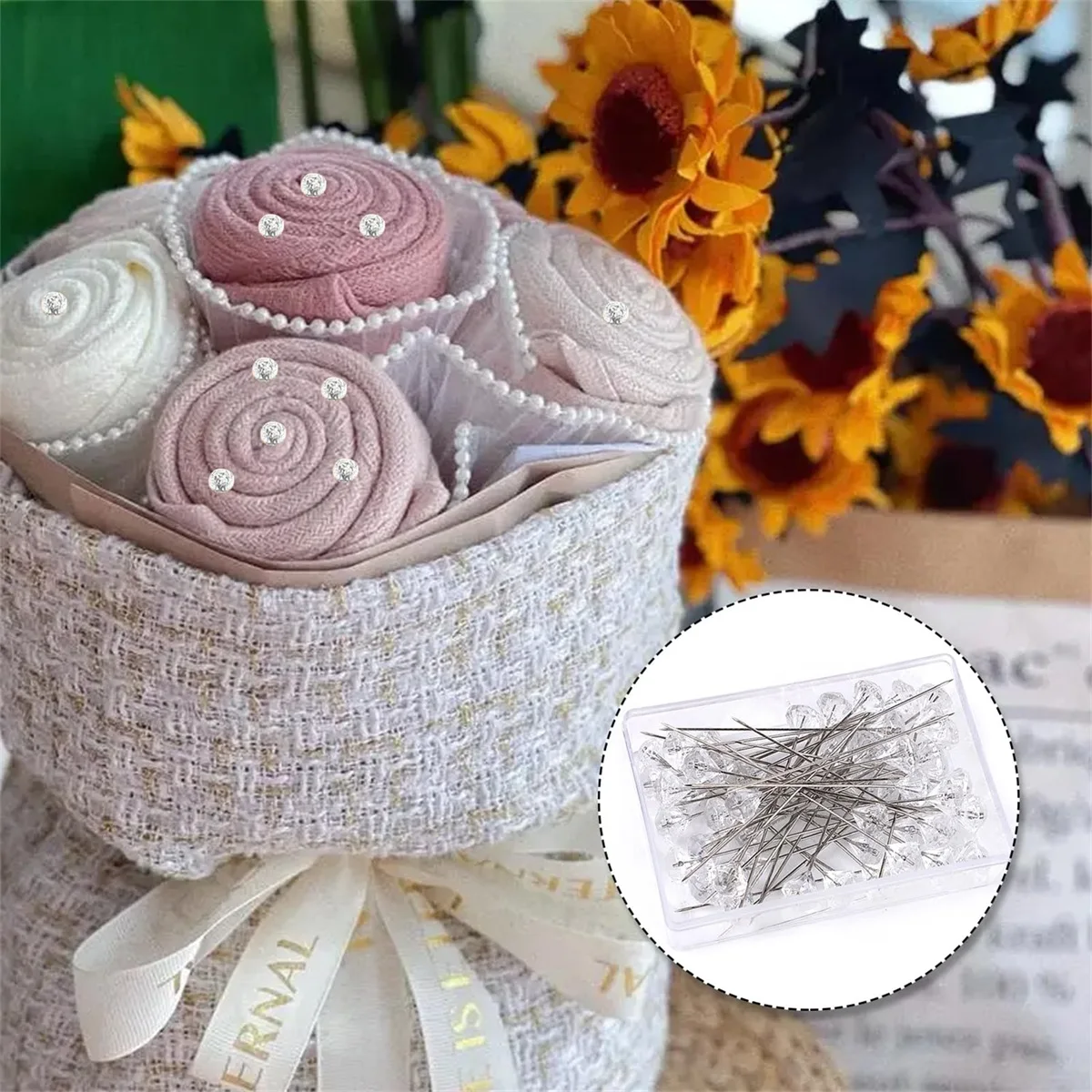 Ромбовидная жемчужная игла милая булавка на голову изготовление ювелирных