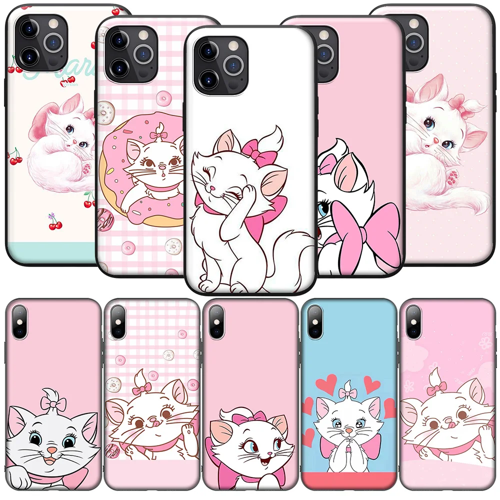 SO111 Marie Cat Cartoon Cover Phone Case for Huawei Mate 20 P20 P30 Y8P Y8S Y9S Y7A Y9A Y5P Lite Pro