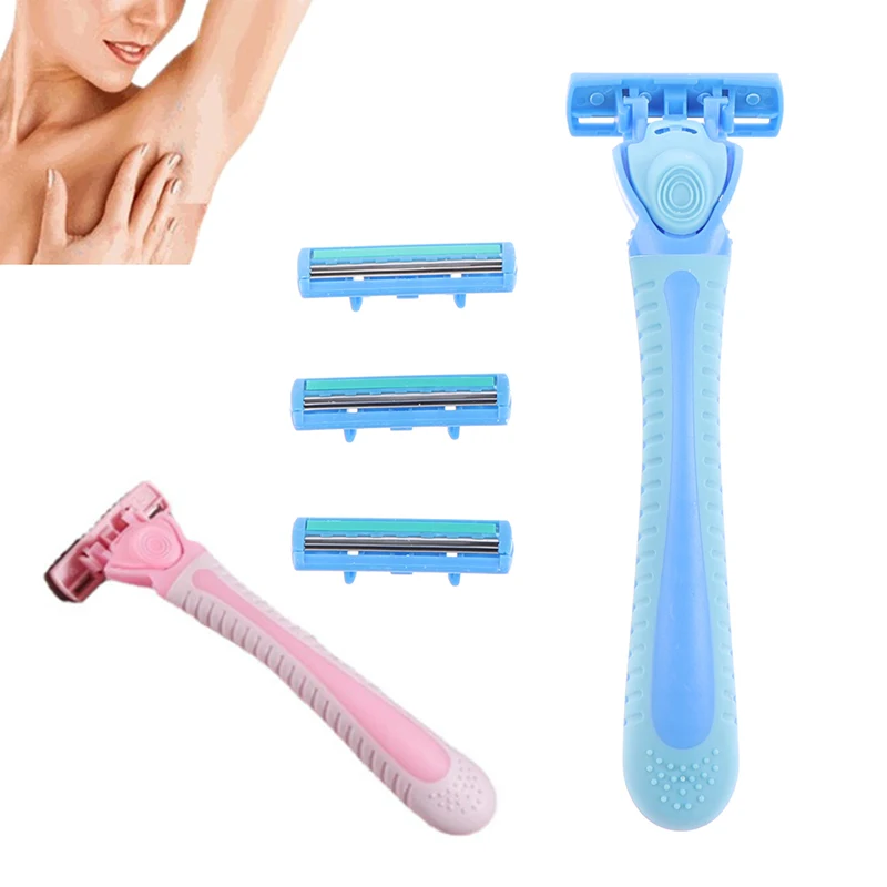

4pcs/set Lady Beauty Safety Shaving Blades For Women Hair Removal Blade Woman Razor Blades For Shaver Replacement Razors Heads