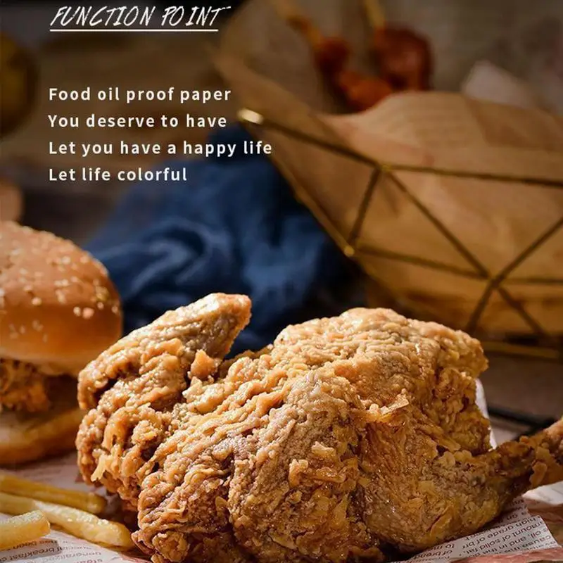 Жиронепроницаемые бумажные листы вкладыши для сэндвичей 100 шт. антипригарные