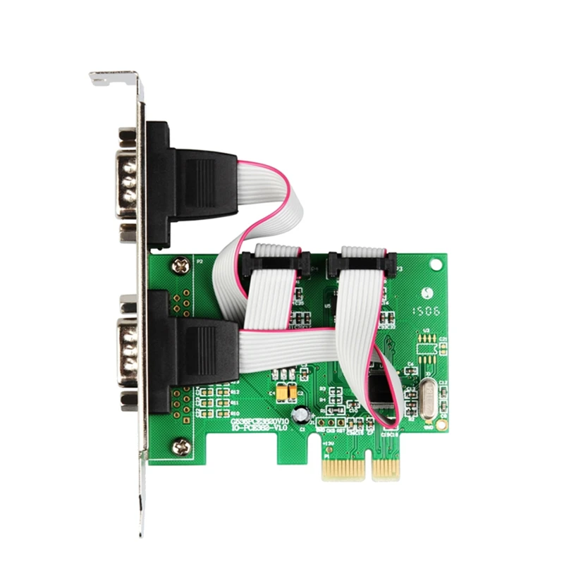 PCI Express 2 порта последовательная карта RS232 Com Db9 контроллер PCI-E 1 0X1 WCH382 чип с