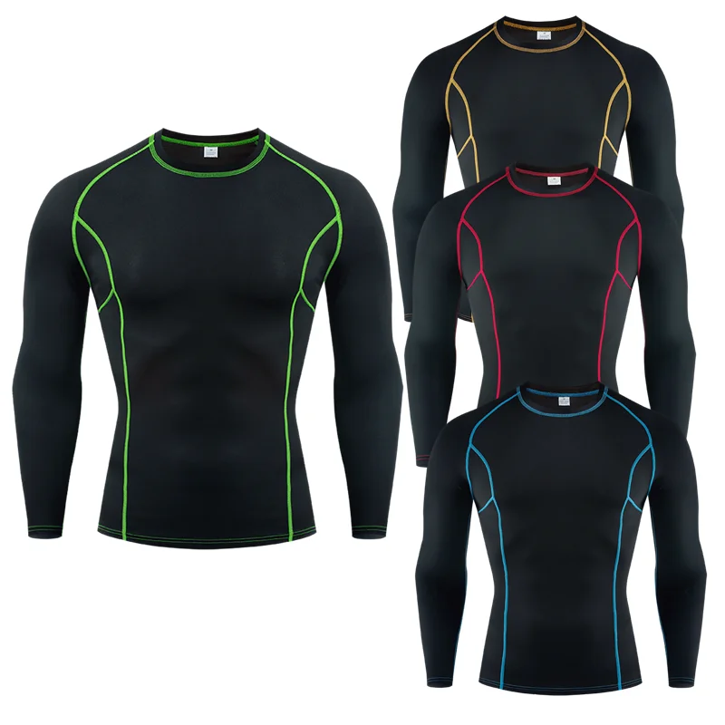 

Футболка мужская быстросохнущая с длинными рукавами и высоким воротником