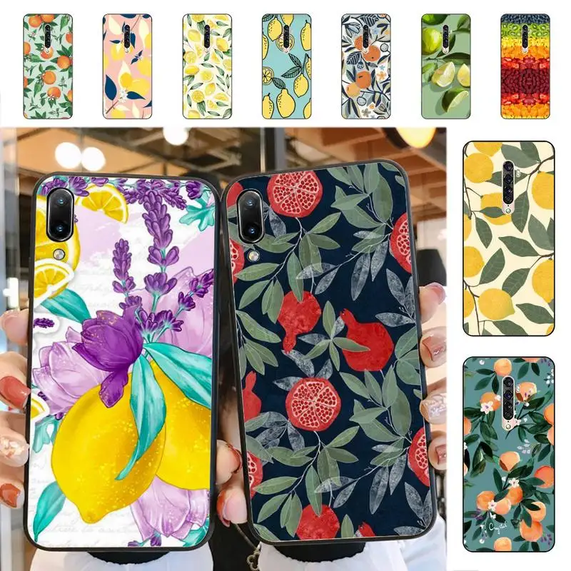 

Fruit lemon Phone Case for Vivo Y91C Y11 17 19 17 67 81 Oppo A9 2020 Realme c3 funda