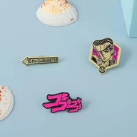 jojo bizarre adventure womens brooch on clothes anime accessories manga badges on backpack enamel lapel pins jewelry men gift