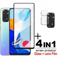 4in1 2 5d tempered glass for xiaomi redmi note 11 global glass redmi note 11 screen protector lens film for note 11s 11 global