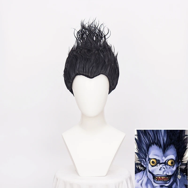 Death Note Ryuk Black Heat Resistant Synthetic Hair Pelucas Cosplay Costume Wigs + Wig Cap