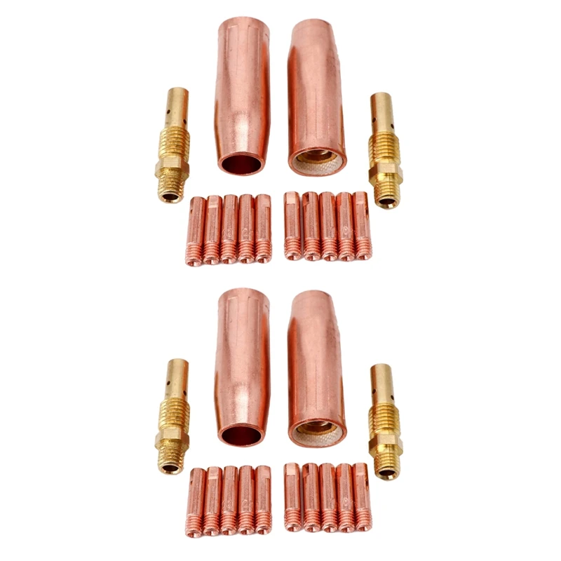 

28Pcs Mig Welding Torch Accessories Kit for Tweco Mini /1 & Lincoln Magnum 100L MIG Welder Nozzle Tip Kit