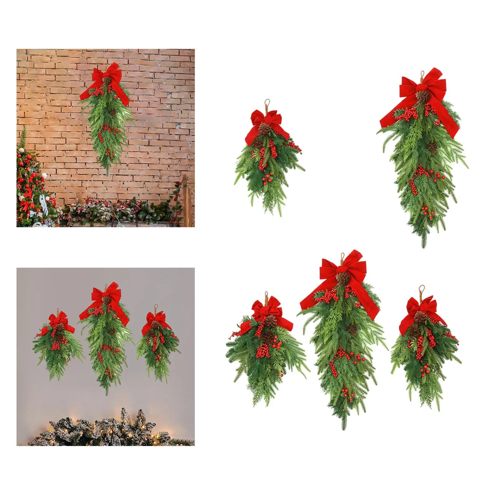 Рождественские каплевидные свачки подвесной дверной венок для вечеринок