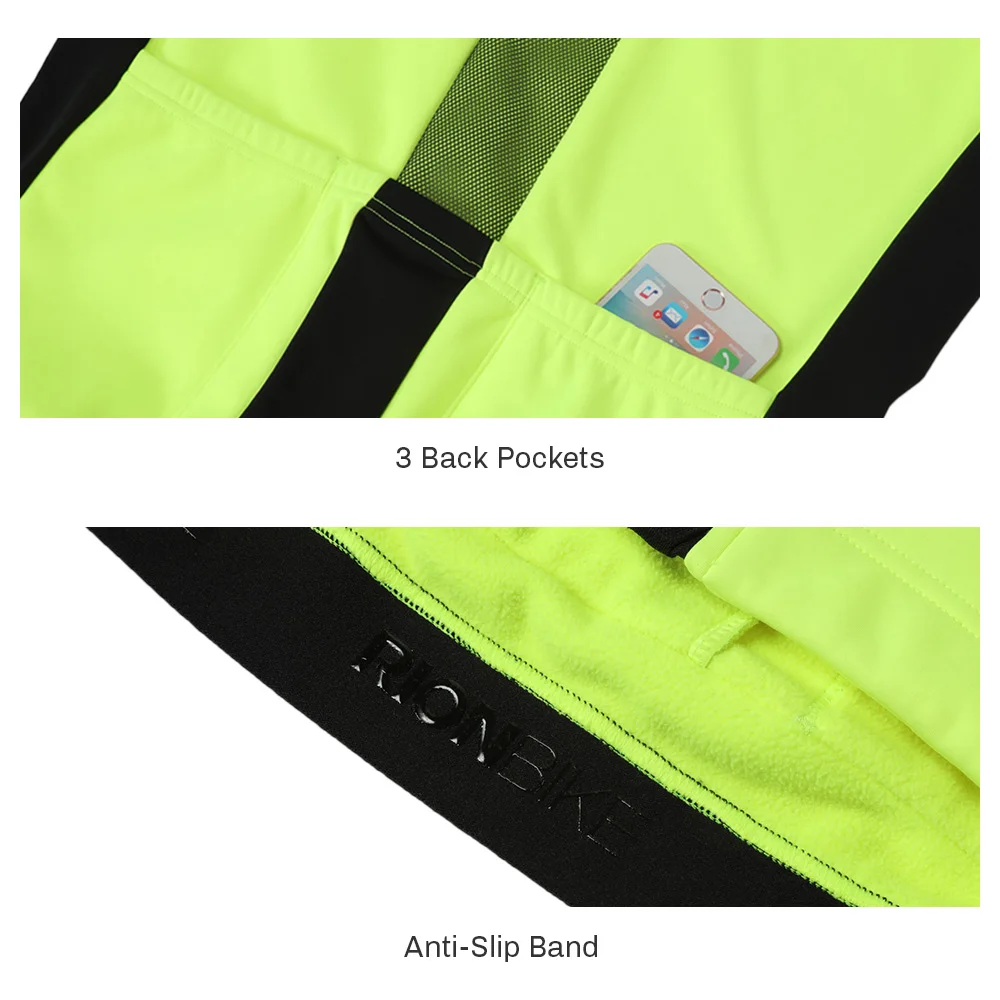 Куртка RION Мужская велосипедная ветрозащитная флисовая термокуртка Джерси для