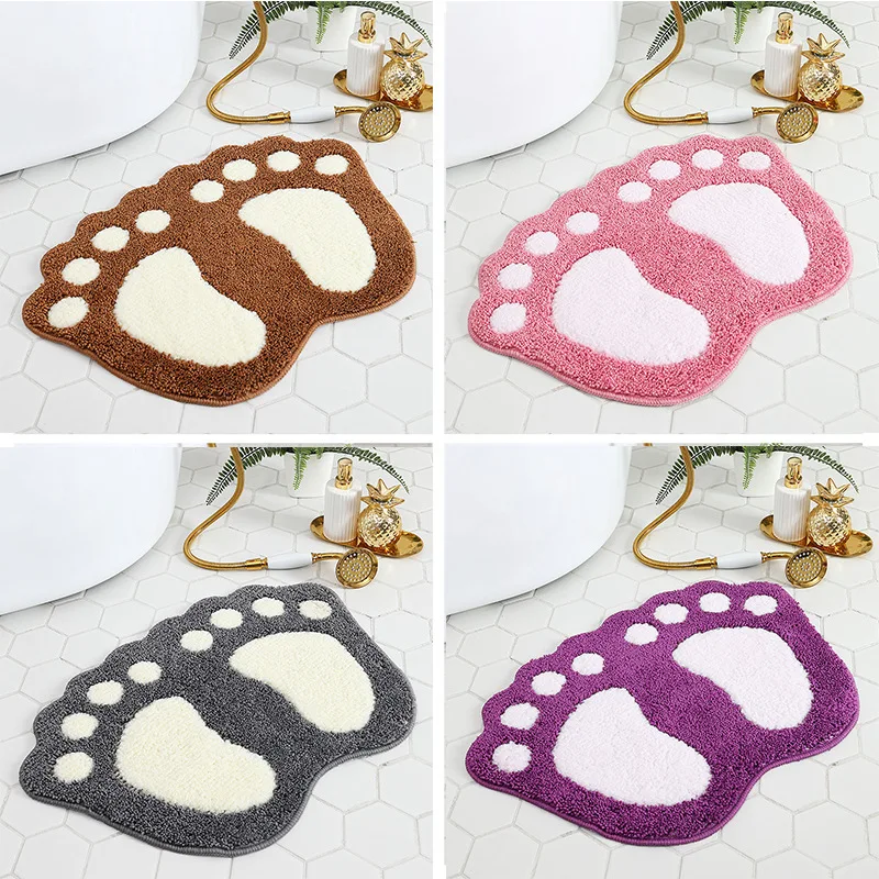 

Soft Non Slip Bath Mat Bathroom Rug Absorbent Microfiber Shaggy Mat 40 x 57 cm