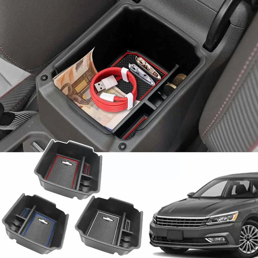 

Car Armrest Box Storage For Volkswagen VW For Tiguan 2016 - 2020 Central Console Storage Box Car Styling G1H7
