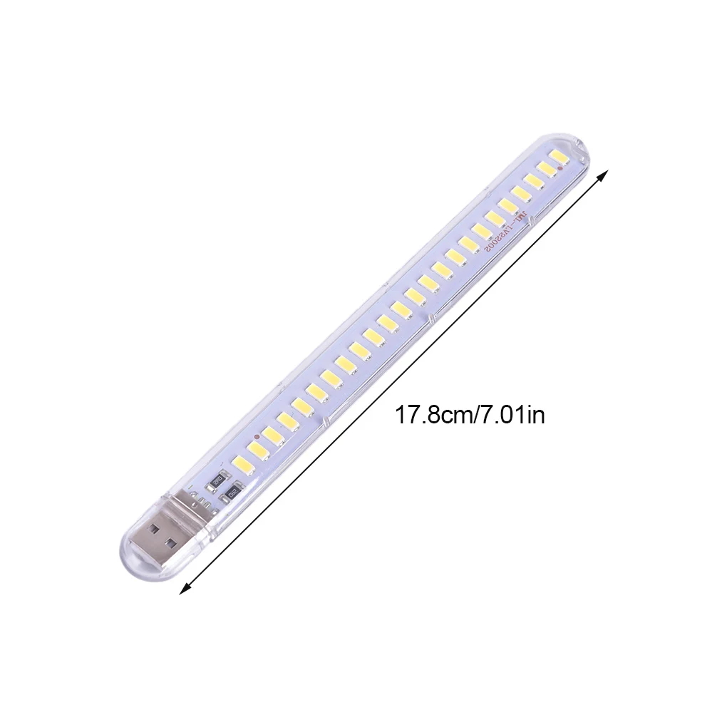 

Night Light 24 LED USB Charging Mini Bedside Table Lamp Dormitory Reading Learning Playing Lighting Tool White Light