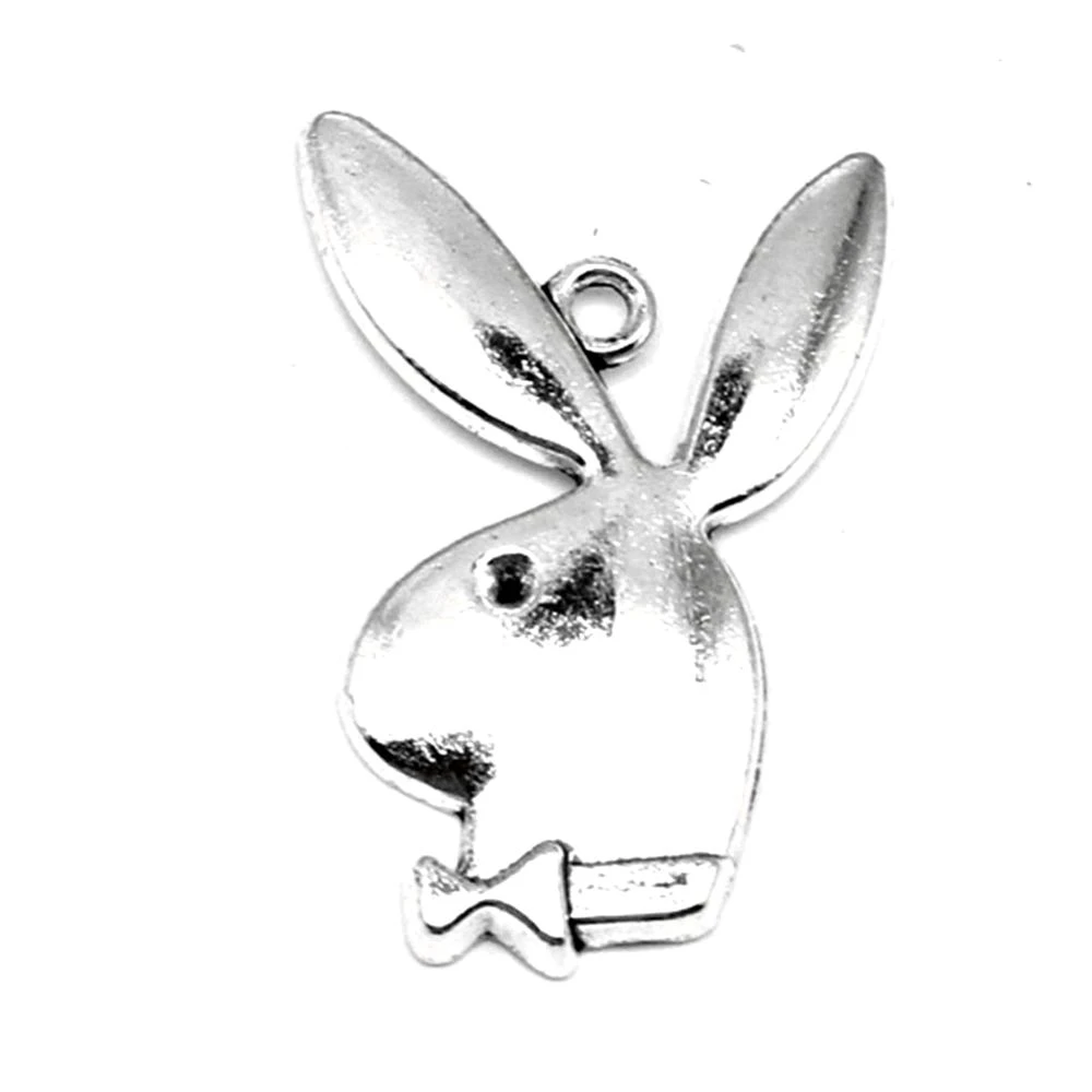 

Подвеска в виде кролика для изготовления ювелирных изделий, фурнитура «сделай сам», 30 шт., 22x32 мм