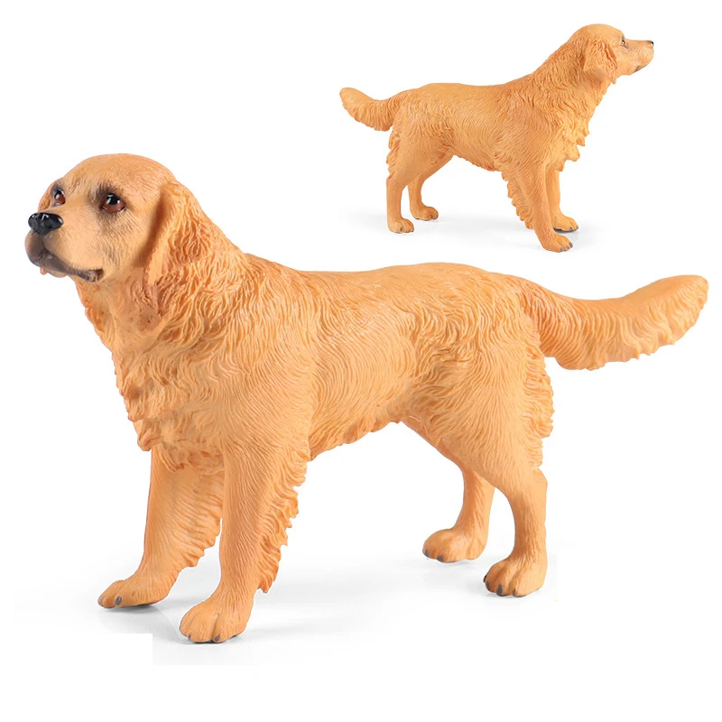 

Realistic Golden Retriever Figurine for Home Decor and Collection of Realistic Animal Figurines Office Decor