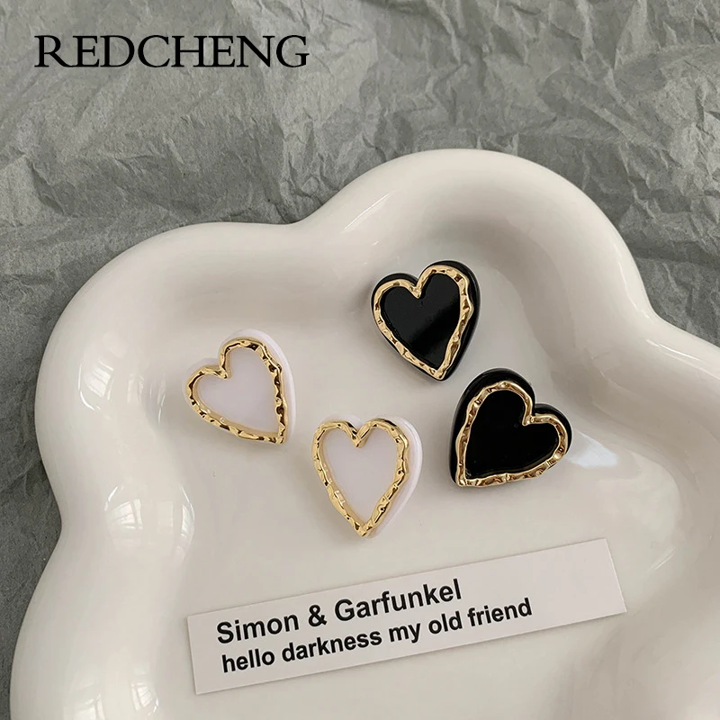 

Женские серьги-сердечки REDCHENG с защитой от аллергии