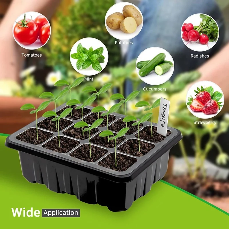 

Pack Of 8 Indoor Greenhouse Propagator Seed Starter Tray Cells Mini Greenhouse Propagation Set Seedling Starter Trays