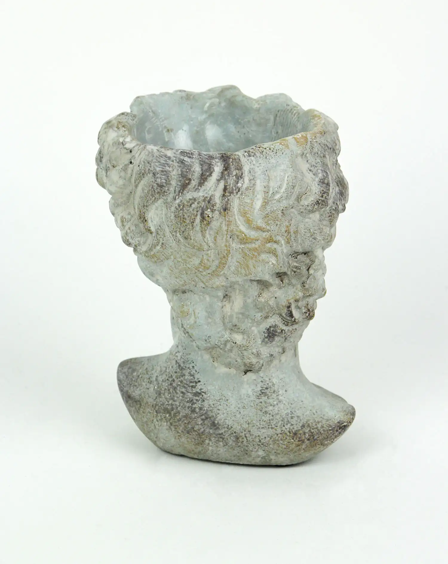 

David Bust Distressed Cement Indoor/Outdoor Head Planter Garden Decoration