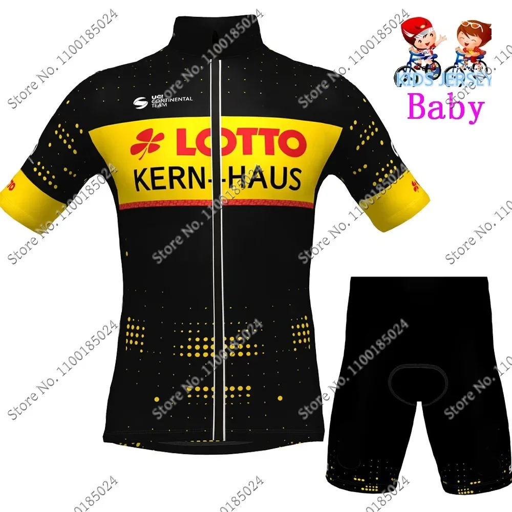 

Коллекция 2023 года, Комплект футболок для велоспорта KidsLOTTO KERN HAUS, летняя одежда для велоспорта для мальчиков и девочек, Детский костюм для шоссейного велосипеда, кукольная одежда