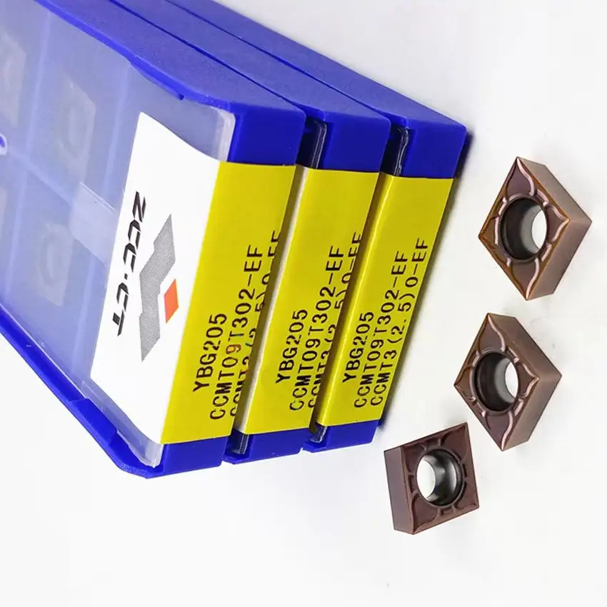 ZCC.CT CCMT09T302-EF YBG205/CCMT09T304-EF YBG205/CCMT09T308-EF YBG205 CCMT09T302 09T304 09T308 Твердосплавные пластины с ЧПУ 10 шт./кор.