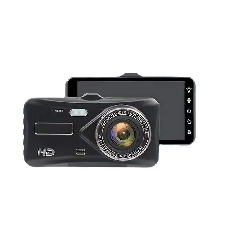 

2022 new DVR HD dual recording driving recorder 1080P 4 inch touch screen car recorder reversing image parking monitoring