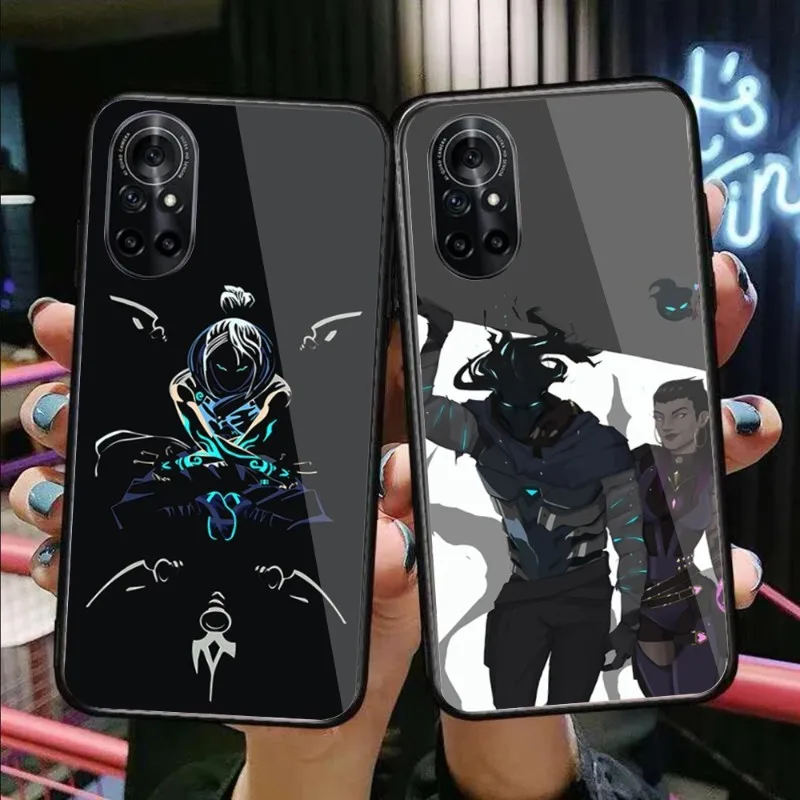 

Чехол Valorant для телефона Huawei P50 P40 P30 P20 Pro Mate 40 30 20 Pro Nova 9 8 7 PC, стеклянный чехол для телефона