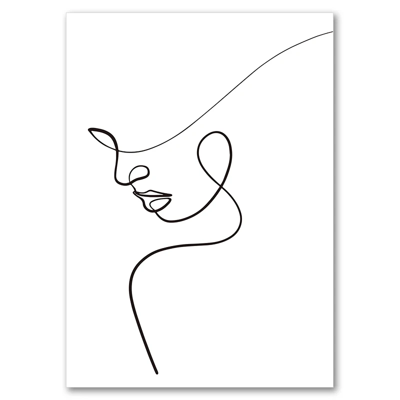 

Настенный плакат Abstract Line Face Woman AliPaint