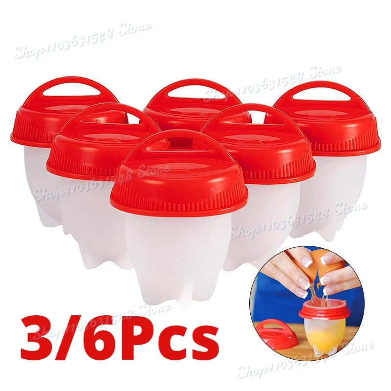 3/6 шт. силиконовые антипригарные стаканы для приготовления яиц