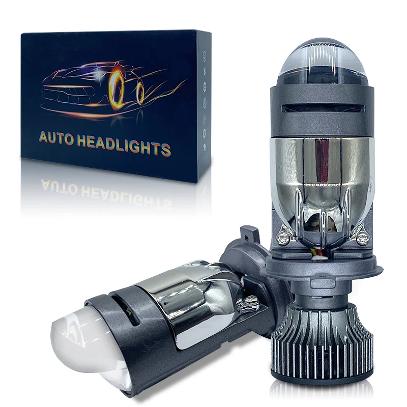 

Double Lens H4 LED Headlight Bulb Projector Lamp High/Low Beam High Power 110W 18000Lm 2 Chips for High Beam Automotive H4 Led