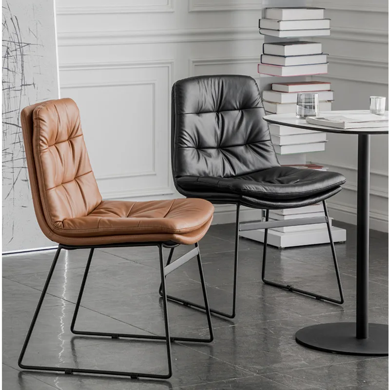 Iron Art Retro Nordic Chair Light Luxury Modern Simple House