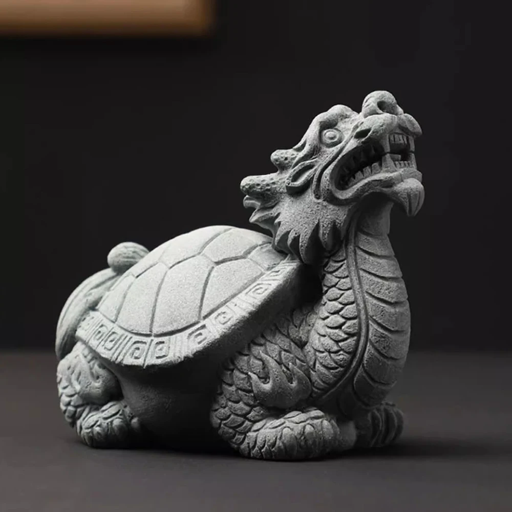Силиконовая форма для цементной черепахи-дракона базальтовой черепахи