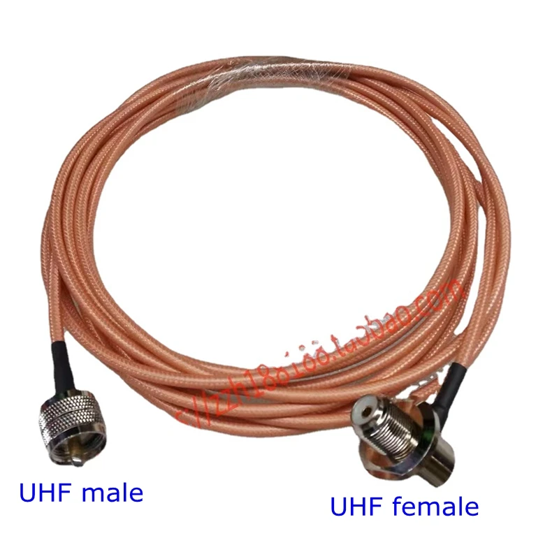 Купи RG400 Double Shielded Cable UHF male PL259 to UHF female SO239 Connector RF Coaxial Pigtail Jumper Adapter Straight New Brass за 394 рублей в магазине AliExpress