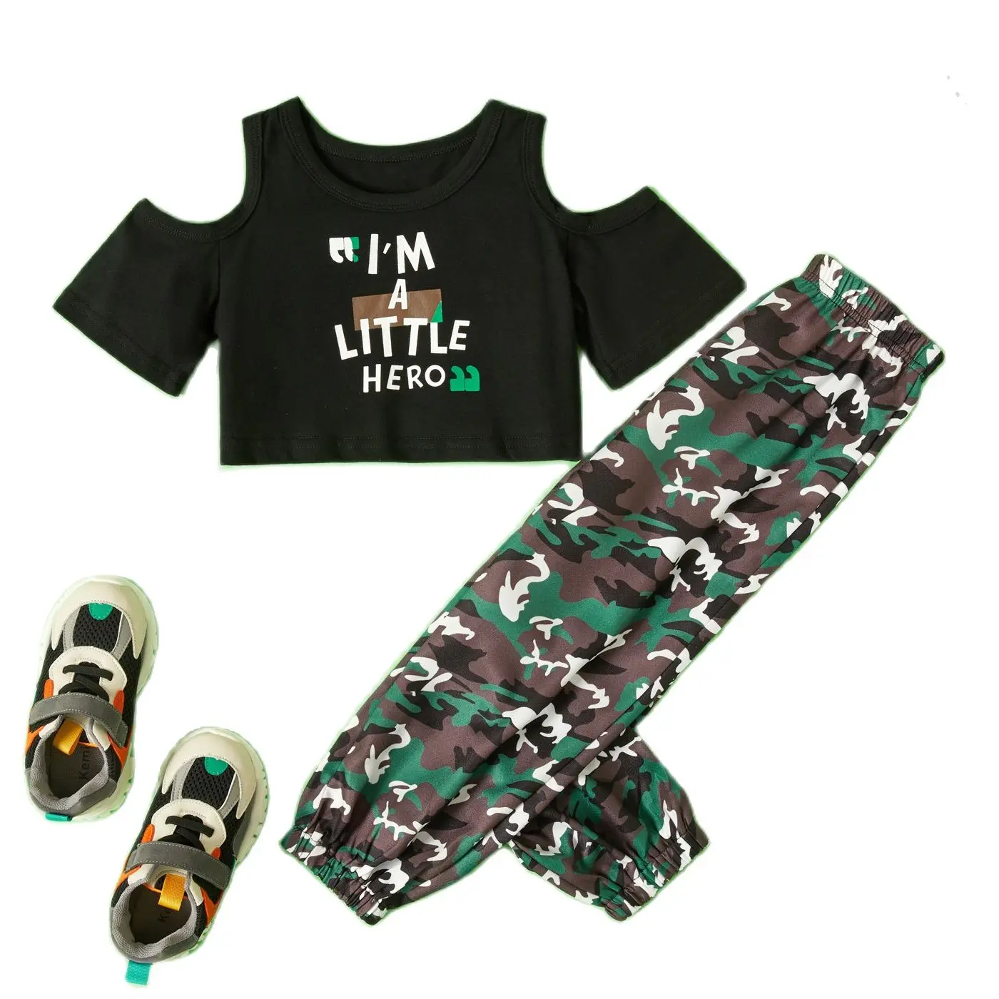 

Wholesale Summer Infant Kids Boys Two Piece Girls' Set Of New Alphabet Printed Spicy Girls' T-Shirts And Denim Pants