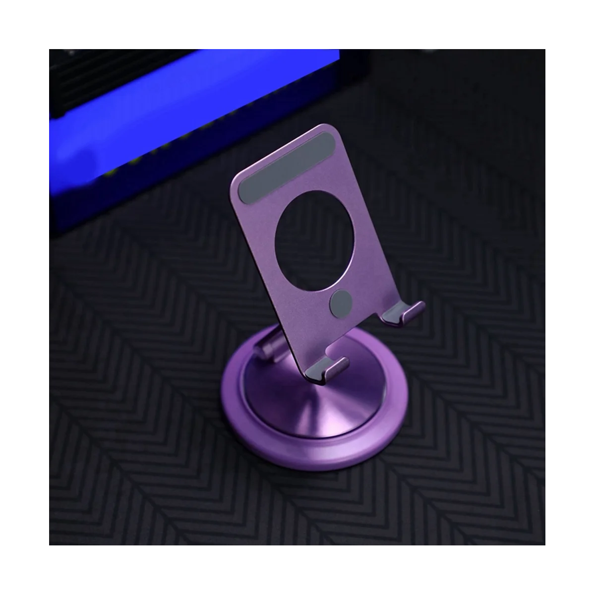 

Aluminum Alloy Cell Phone Tablet Stand Rotating Cell Phone Tablet Universal Desktop Stand,Blue