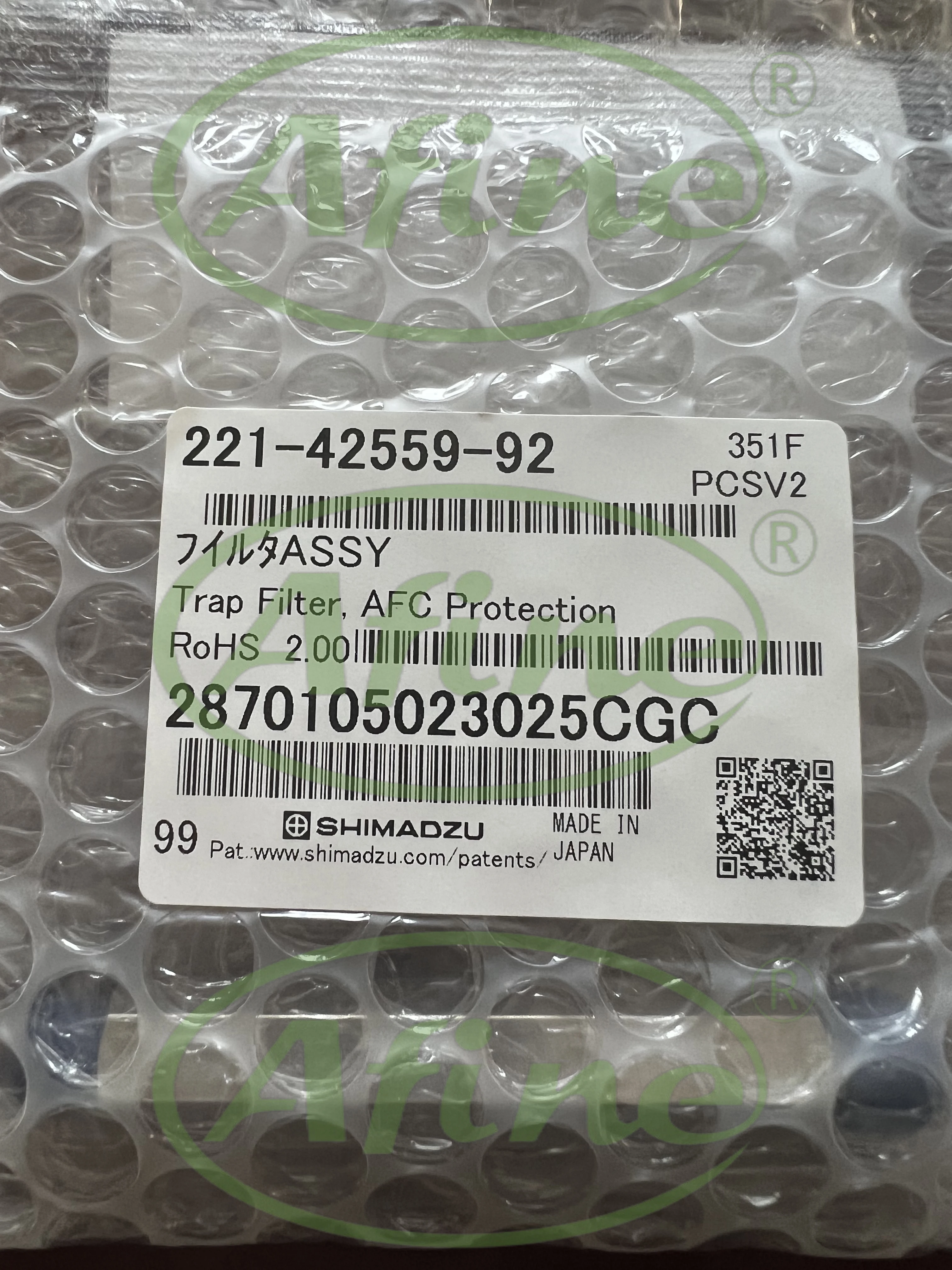 AFINE Agilent SHIMADZU 221-42559-92 ФИЛЬТР В СБОРЕ для GCMS QP5050/QP5000