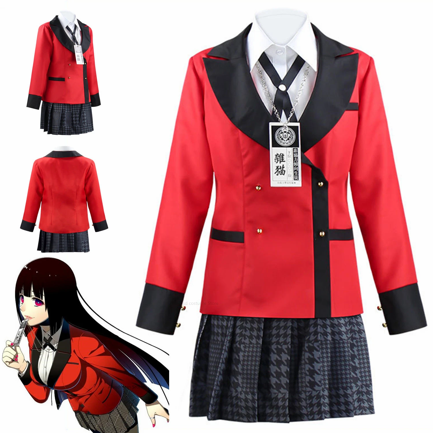 Костюм для косплея аниме Kakegurui полный комплект костюма Руна йомозуки джабами