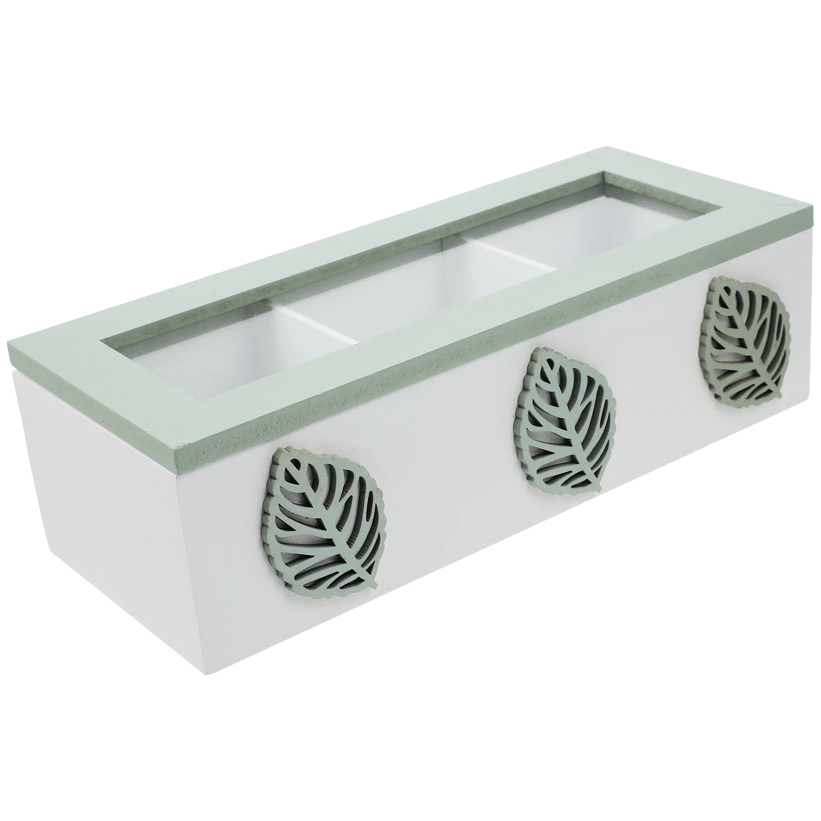 

Cover Storage Drawers Organizer Individual Packets Holder Wooden Tea Bag Cabinet Box