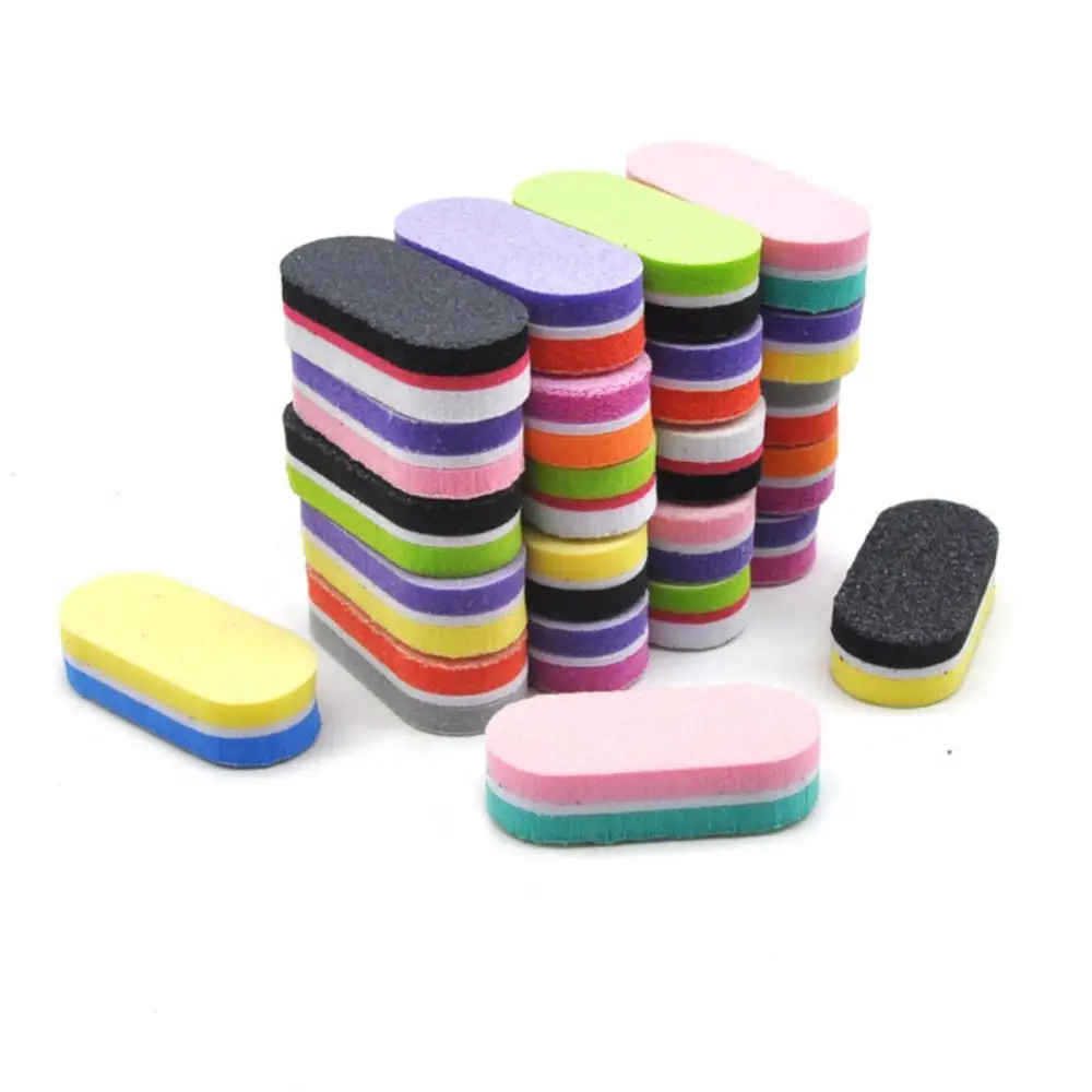 

1pc Colorful Double-sided Mini Sponge Nail File Blocks Colorful Sponge Nail Polish Sanding Buffer Strips Polishing Manicure Tool