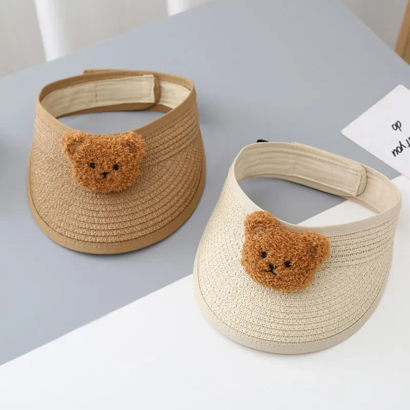 

Baby Boy Girl Lovely Baseball Cap Cute Cartoon Bear Infant Caps 2022 Fashion Soft Straw Beret Sun Hat Kids Breathable Hat