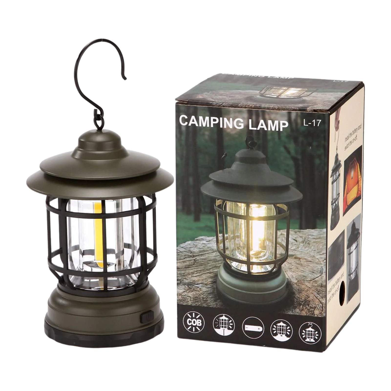 

Уличный светодиодный фонарь для палатки, портативный винтажный металлический подвесной светильник для кемпинга, аккумуляторный, экстренн...