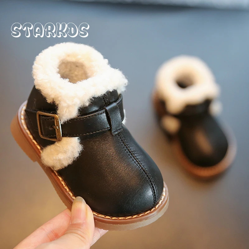 Ultra Soft Toddler Infant Winter Boots New Born Cotton Shoe First Walkers Furry  Ankle Booties Baby Flat Leatherette Snow Botas images - 6