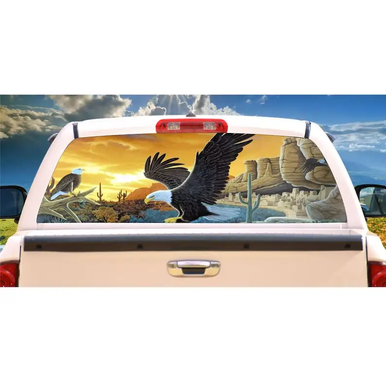

Eagle Sky Messenger Rear Window Mural, Decal, or Tint for rear window in Truck, RV, Camper, etc